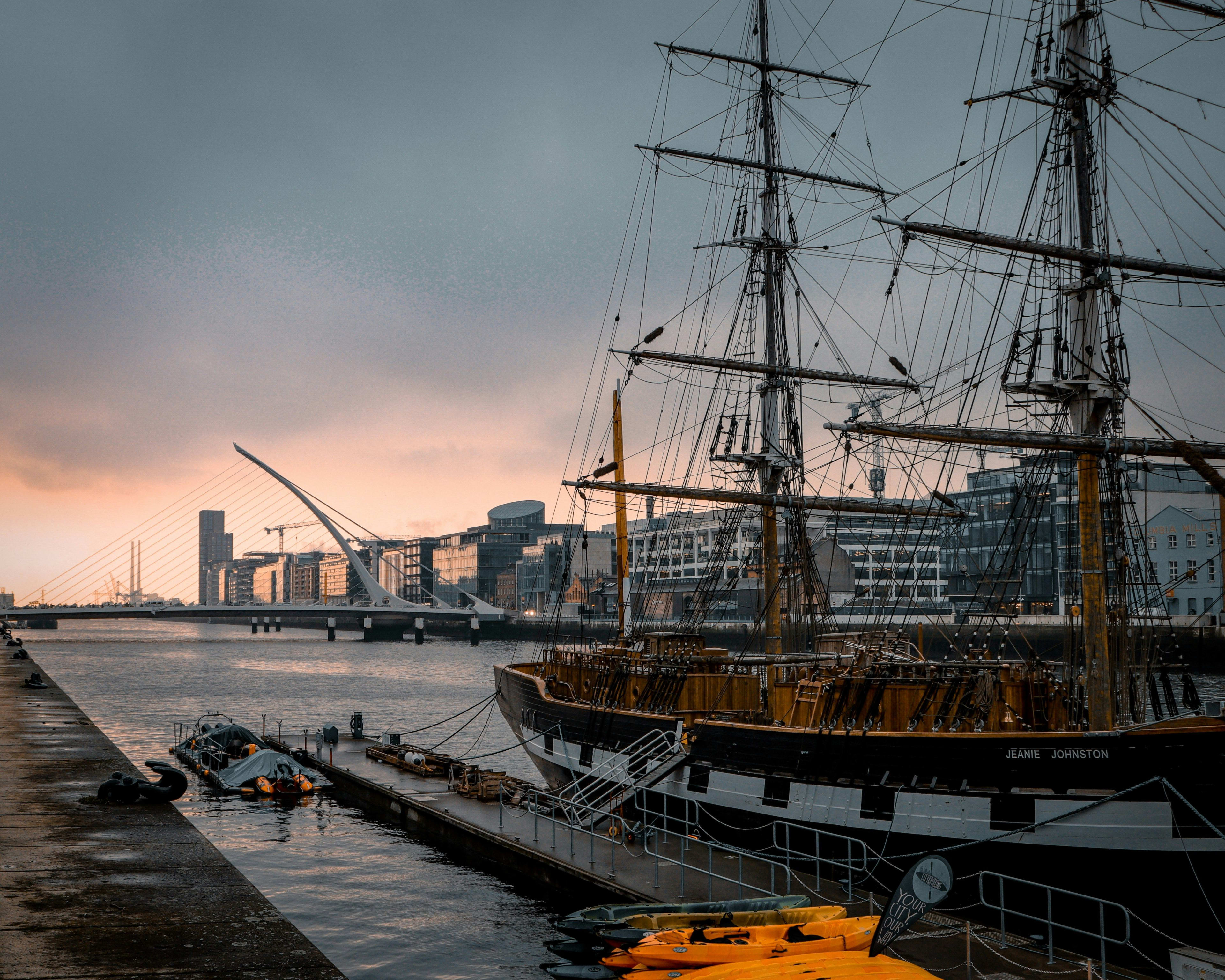 The Jeanie Johnston - A replica of famine ship located in Dublin Docklands